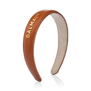 Balmain Riviera Luxury Leather Headband Cognac (Large) - Beauty Affairs 1