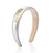 Balmain Silver Leather Headband- Beauty Affairs 1