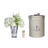 Cote Noire Grand Summer Posies in Silver Goblet (Green & White)-Beauty Affairs1